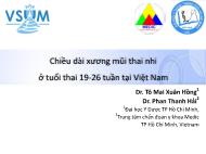 Chiều dài xương mũi thai nhi ở tuổi thai 19 - 26 tuần tại Việt Nam