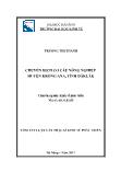 Luận văn Chuyển dịch cơ cấu nông nghiệp huyện Krông ana, tỉnh Đăk lăk
