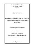 Luận văn Đào tạo nguồn nhân lực tại công ty thương mại Quảng nam - Đà nẵng (datraco)