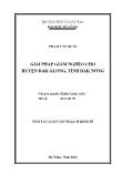Luận văn Giải pháp giảm nghèo cho huyện Đắk glong, tỉnh Đắk Nông