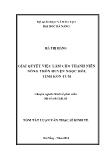 Luận văn Giải quyết việc làm cho thanh niên nông thôn huyện Ngọc hồi, tỉnh Kon Tum