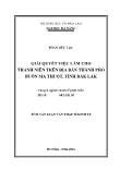 Luận văn Giải quyết việc làm cho thanh niên trên địa bàn thành phố Buôn ma thuột, tỉnh Đắk Lắk