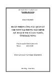 Luận văn Hoàn thiện công tác quản lý chi nsnn tại phòng tài chính - Kế hoạch thị xã Gia nghĩa, tỉnh Đắk Nông