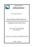 Luận văn Hoàn thiện hoạt động kiểm soát chi thường xuyên ngân sách nhà nước tại kho bạc nhà nước Đà Nẵng