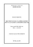 Luận văn Phân tích tác động của chính sách thuế đến cơ cấu ngành của nền kinh tế Việt Nam