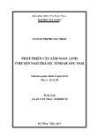 Luận văn Phát triển cây sâm ngọc linh ở huyện Nam trà my, tỉnh Quảng Nam