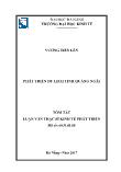 Luận văn Phát triển du lịch tại tỉnh Quảng Ngãi