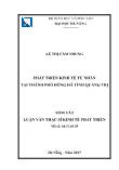 Luận văn Phát triển kinh tế tư nhân tại thành phố Đông hà tỉnh Quảng Trị