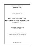 Luận văn Phát triển nguồn nhân lực hành chính cấp xã tại huyện Đức phổ tỉnh Quảng Ngãi