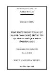 Luận văn Phát triển nguồn nhân lực ngành công nghệ thông tin tại thành phố Quy nhơn, tỉnh Bình Định