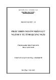 Luận văn Phát triển nguồn nhân lực ngành y tế tỉnh Quảng Ngãi