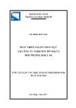 Luận văn Phát triển nguồn nhân lực tại công ty TNHH MTV đô thị và môi trường Đắk Lắk