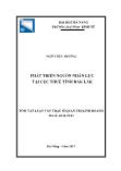 Luận văn Phát triển nguồn nhân lực tại cục thuế tỉnh Đắk Lắk