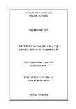 Luận văn Phát triển nguồn nhân lực tại kho bạc nhà nước tỉnh Ðăk Lăk