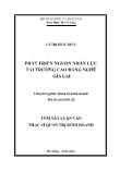 Luận văn Phát triển nguồn nhân lực tại trƣờng cao đẳng nghề Gia Lai