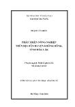 Luận văn Phát triển nông nghiệp trên địa bàn huyện Krông bông, tỉnh Đăk Lăk