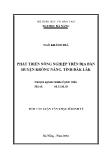 Luận văn Phát triển nông nghiệp trên địa bàn huyện Krông năng, tỉnh Đăk Lăk