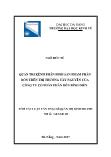 Luận văn Quản trị kênh phân phối sản phẩm phân bón trên thị trường tây nguyên của công ty cổ phần phân bón Bình Điền