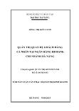 Luận văn Quản trị quan hệ khách hàng cá nhân tại ngân hàng hd bank chi nhánh Đà Nẵng