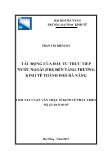 Luận văn Tác động của đầu tư trực tiếp nước ngoài (FDI) đến tăng trưởng kinh tế thành phố Đà Nẵng