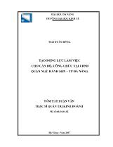 Luận văn Tạo động lực làm việc cho cán bộ, công chức tại UBND quận Ngũ hành sơn - Tp Đà Nẵng