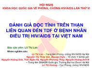 Đánh giá độc tính trên thận liên quan đến TDF ở bệnh nhân điều trị HIV/AIDS tại Việt Nam - Lã Thị Lan