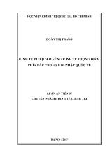 Luận án Kinh tế du lịch ở vùng kinh tế trọng điểm phía Bắc trong hội nhập quốc tế