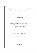 Luận án Mỹ thuật trên tiền giấy Việt Nam giai đoạn 1946 – 2006