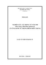 Luận án Nghiên cứu tác động từ vốn FDI tới tăng trưởng kinh tế ở vùng kinh tế trọng điểm miền Trung
