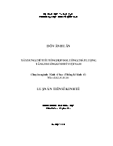 Luận án Xây dưng chỉ tiêu tổng hợp đo lường chất lượng tăng trưởng kinh tế Việt Nam