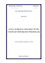 Luận văn Cung cấp dịch vụ công trực tuyến cấp huyện trên địa bàn tỉnh Đắk Lắk