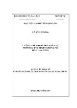 Luận văn Cưỡng chế thi hành án dân sự trên địa bàn huyện Krông Nô tỉnh Đắk Nông