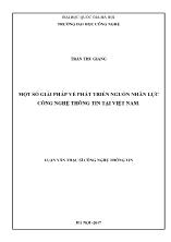 Luận văn Một số giải pháp về phát triển nguồn nhân lực công nghệ thông tin tại Việt Nam - Trần Thu Giang