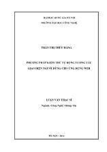 Luận văn Phương pháp kiểm thử tự động tương tác giao diện người dùng cho ứng dụng web