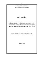 Luận văn Xây dựng quy trình bảo đảm an toàn thông tin theo chuẩn ISO27001 cho các doanh nghiệp vừa và nhỏ tại Việt Nam - Trần Kiên