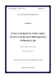 Tóm tắt Luận văn Cung cấp dịch vụ công trực tuyến cấp huyện trên địa bàn tỉnh Đắk Lắk