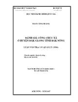 Tóm tắt Luận văn Đánh giá công chức xã ở huyện Đăk Glong tỉnh Đăk Nông