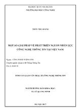 Tóm tắt Luận văn Một số giải pháp về phát triển nguồn nhân lực công nghệ thông tin tại Việt Nam