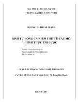 Tóm tắt Luận văn Sinh tự động ca kiểm thử từ các mô hình thực thi được