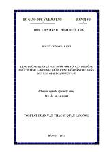 Tóm tắt Luận văn Tăng cường quản lý nhà nước đối với cán bộ, công chức ở tỉnh U-Đôm Xay nước Cộng hòa Dân chủ Nhân dân Lào giai đoạn hiện nay