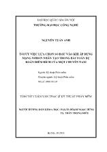 Tóm tắt Luận văn Tối ưu việc lựa chọn số đầu vào khi áp dụng mạng nơron nhân tạo trong bài toán dự đoán điểm đích của một chuyến taxi
