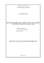 Tóm tắtLuận văn Phương pháp kiểm thử tự động tương tác giao diện người dùng cho các ứng dụng web