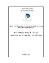 Đồ án Nghiên cứu và xây dựng hệ đo mưa, đo mức lũ giá rẻ ứng dụng cho các tỉnh Tây Bắc