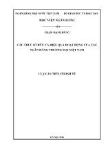 Luận án Cấu trúc sở hữu và hiệu quả hoạt động của các ngân hàng thương mại Việt Nam