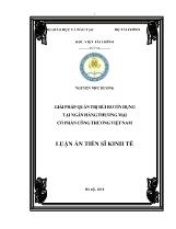 Luận án Giải pháp quản trị rủi ro tín dụng tại Ngân hàng Thương mại Cổ phần Công thương Việt Nam