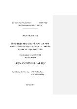 Luận án Hoàn thiện pháp luật về nuôi con nuôi có yếu tố nước ngoài ở Việt Nam – Những vấn đề lý luận thực tiễn