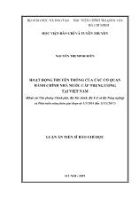 Luận án Hoạt động truyền thông của các cơ quan hành chính nhà nước cấp Trung ương tại Việt Nam