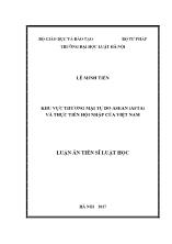 Luận án Khu vực thương mại tự do Asean (AFTA) và thực tiễn hội nhập của Việt Nam