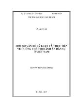 Luận án Một số vấn đề lý luận và thực hiện về cưỡng chế thi hành án dân sự ở Việt Nam