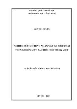 Luận án Nghiên cứu mô hình nhân vật ảo biểu cảm trên khuôn mặt ba chiều nói tiếng Việt